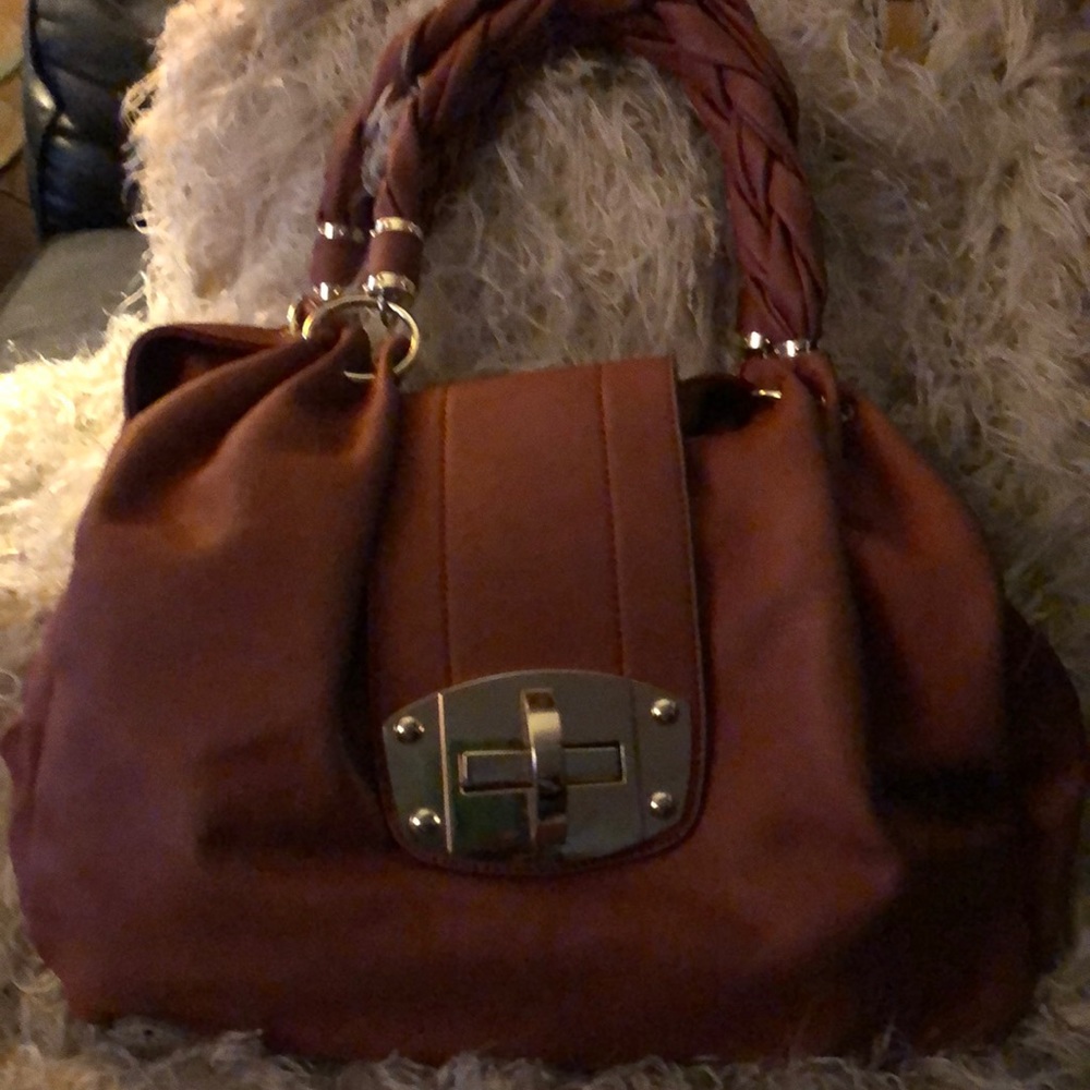 NWOT IMOSHION CARMEL FAUX LEATHER HANDBAG